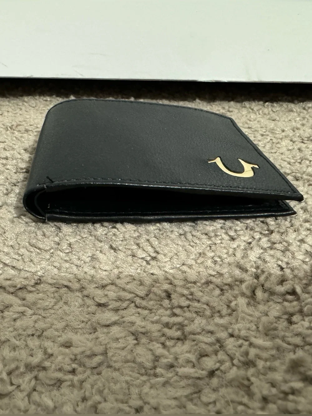 Cool True Religion men's black bi fold Altro logo wallet new